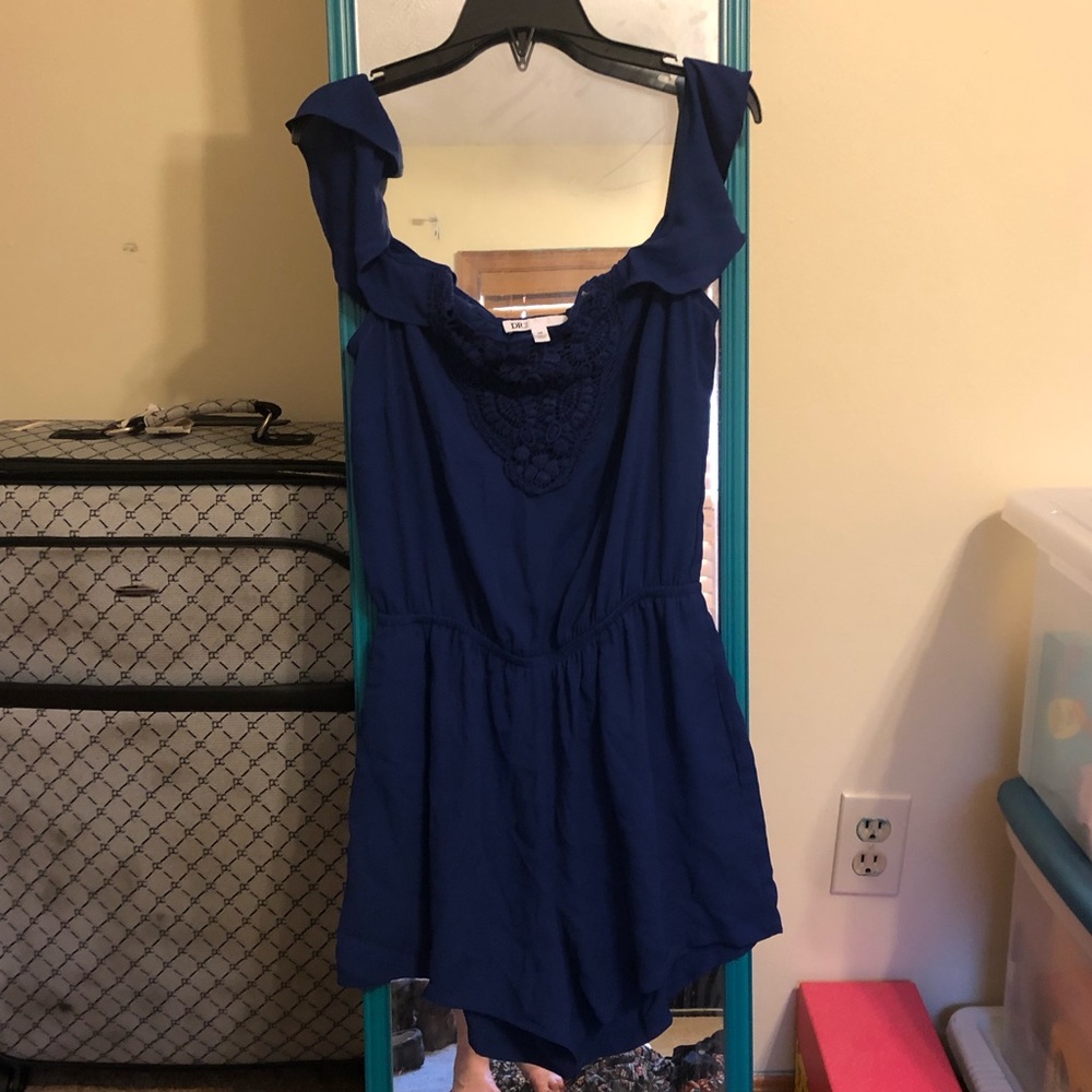 XS blue romper